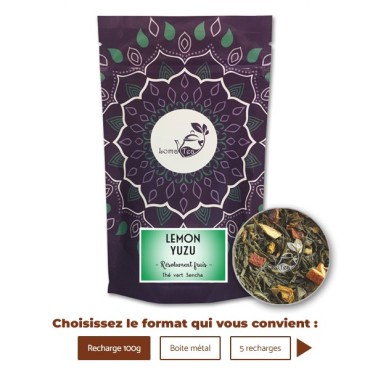 Thé Vert vrac 100g LEMON YUZU - LOMATEA