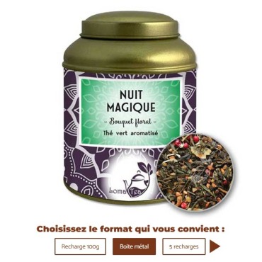 Thé vert NUIT MAGIQUE VRAC 100g - LOMATEA