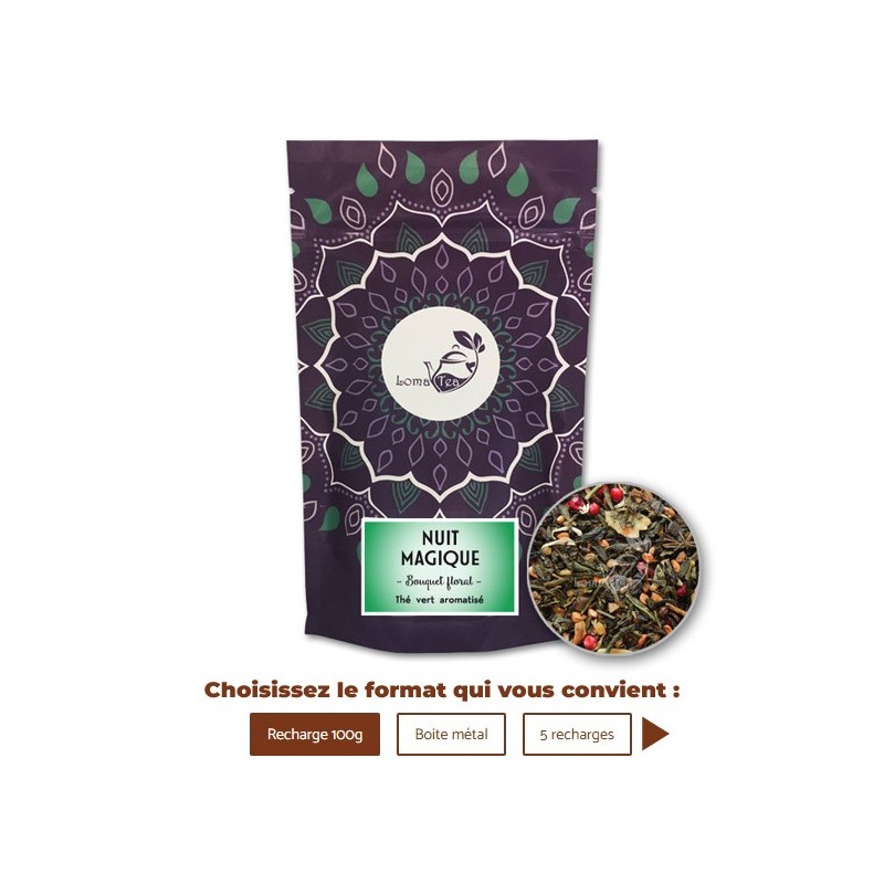 Thé vert NUIT MAGIQUE VRAC 100g - LOMATEA