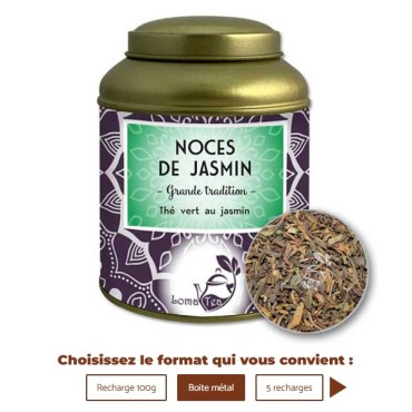 Thé vert NOCES DE JASMIN VRAC 100g - LOMATEA