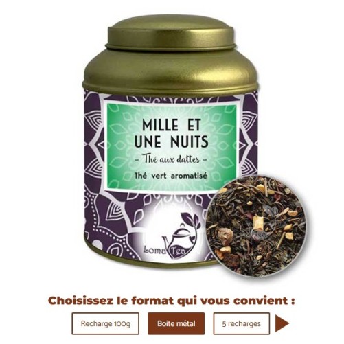 Thé vert MILLE ET UNE NUITS VRAC 100g - LOMATEA