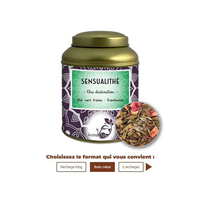 Thé vert SENSUALITHÉ VRAC 100g - LOMATEA