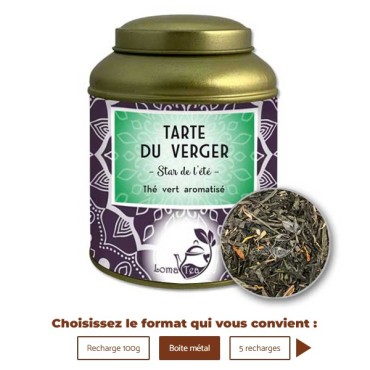 Thé vert TARTE DU VERGER VRAC 100g - LOMATEA