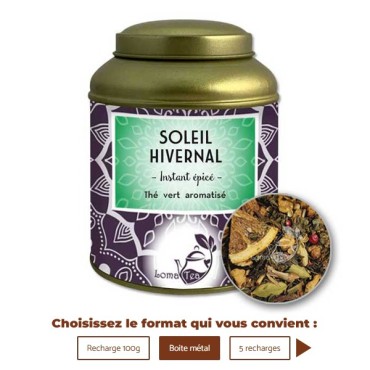 Thé vert SOLEIL HIVERNAL VRAC 100g - LOMATEA