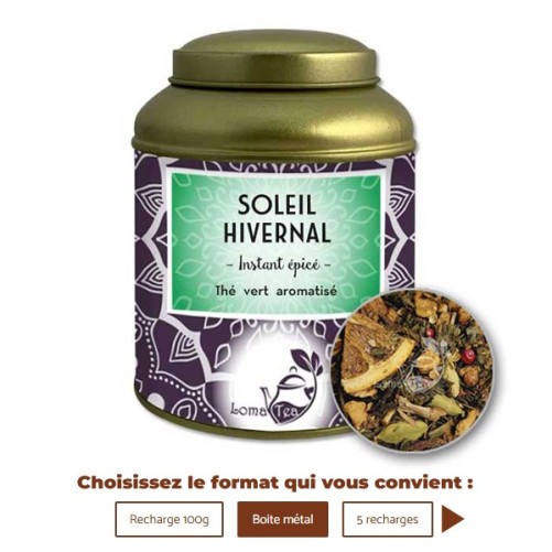 Thé vert SOLEIL HIVERNAL VRAC 100g - LOMATEA