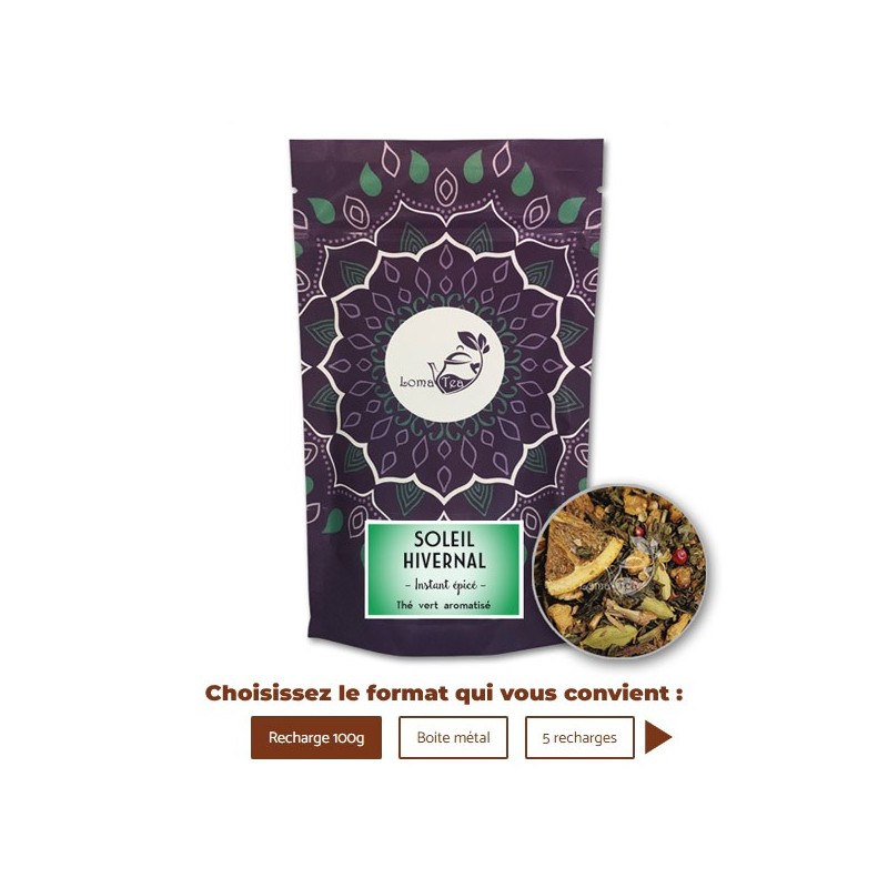 Thé vert SOLEIL HIVERNAL VRAC 100g - LOMATEA