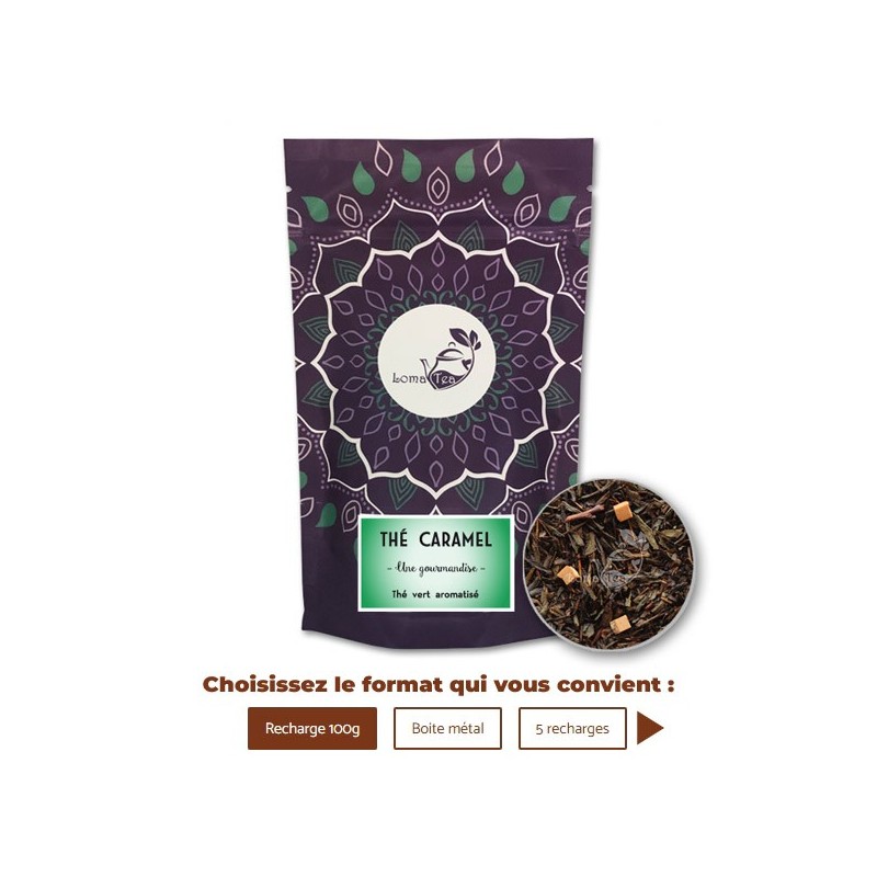 Thé vert caramel vrac LOMATEA 100g