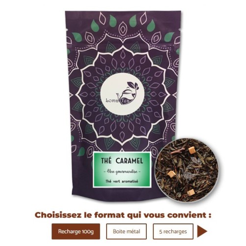 Thé vert caramel vrac LOMATEA 100g