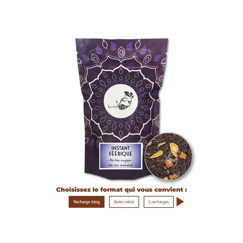 Thé noir INSTANT FÉÉRIQUE VRAC 100g - LOMATEA