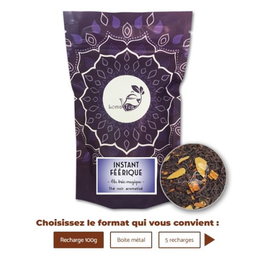 Thé noir INSTANT FÉÉRIQUE VRAC 100g - LOMATEA
