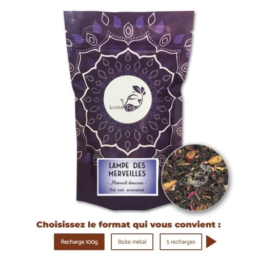 Thé noir vrac 100g LAMPE DES MERVEILLES - LOMATEA
