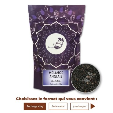 Thé noir MÉLANGE ANGLAIS VRAC 100g - LOMATEA