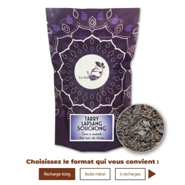 Thé noir TARRY LAPSANG SOUCHONG VRAC 100g - LOMATEA