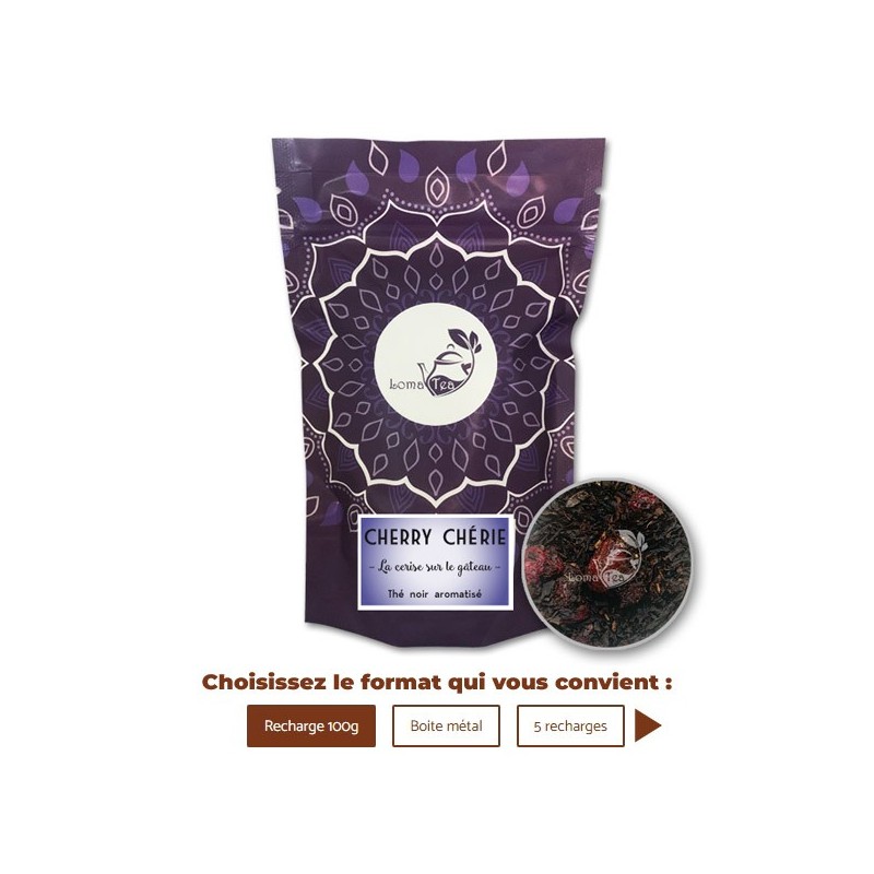 Thé noir CHERRY CHÉRIE VRAC 100g - LOMATEA