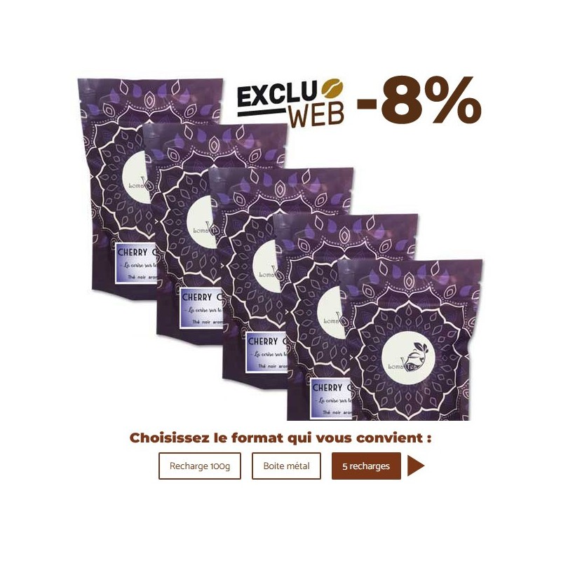 Thé noir CHERRY CHÉRIE VRAC 100g - LOMATEA Thé noir CHERRY CHÉRIE VRAC 100g - LOMATEA