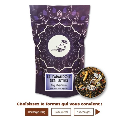 Thé noir FARANDOLE DES LUTINS VRAC 100g - LOMATEA