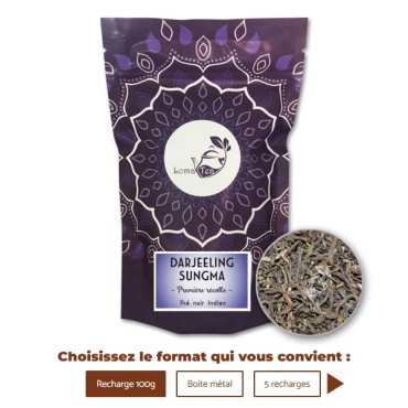 Thé noir DARJEELING Sungma TGFOP first Flush VRAC 100g - LOMATEA