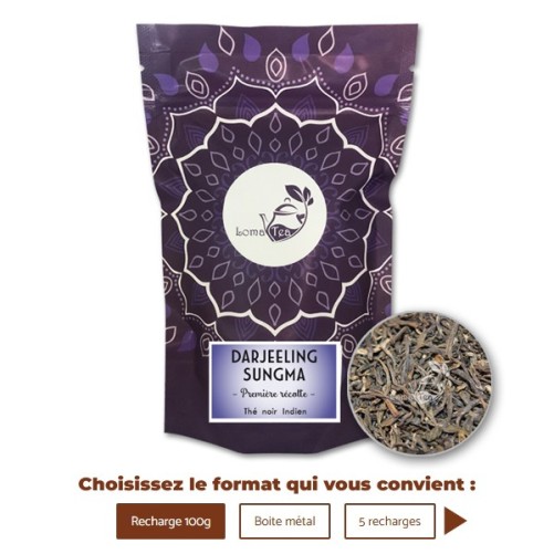 Thé noir DARJEELING Sungma TGFOP first Flush VRAC 100g - LOMATEA