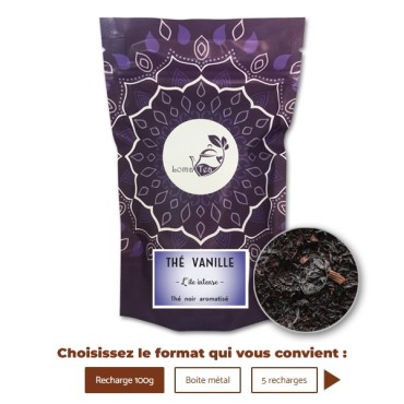 Thé noir à la VANILLE VRAC 100g - LOMATEA