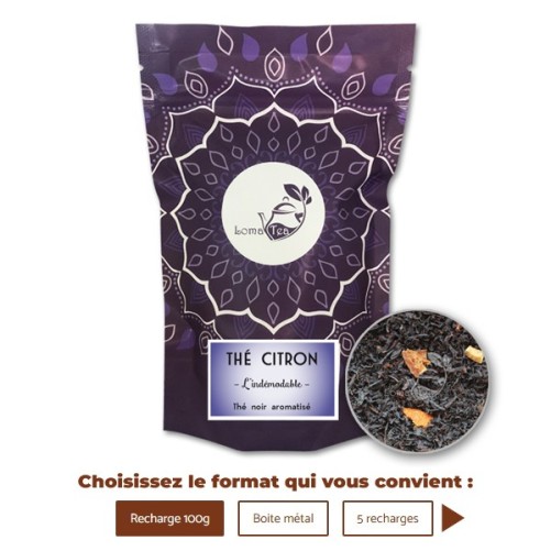 Thé noir au CITRON VRAC 100g - LOMATEA