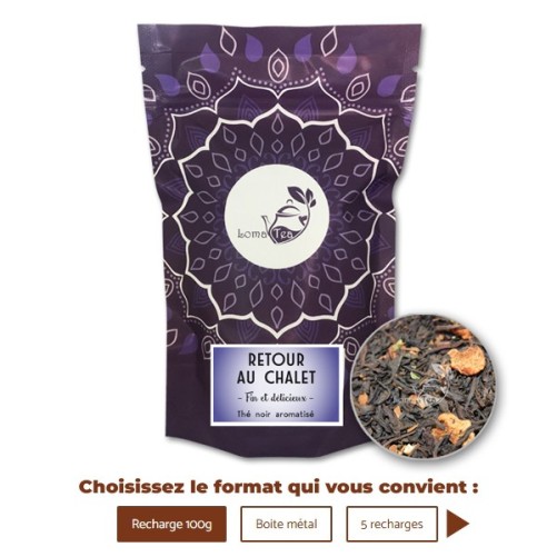 Thé noir RETOUR AU CHALET VRAC 100g - LOMATEA