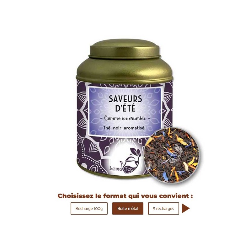 Thé noir SAVEURS D'ÉTÉ VRAC 100g - LOMATEA