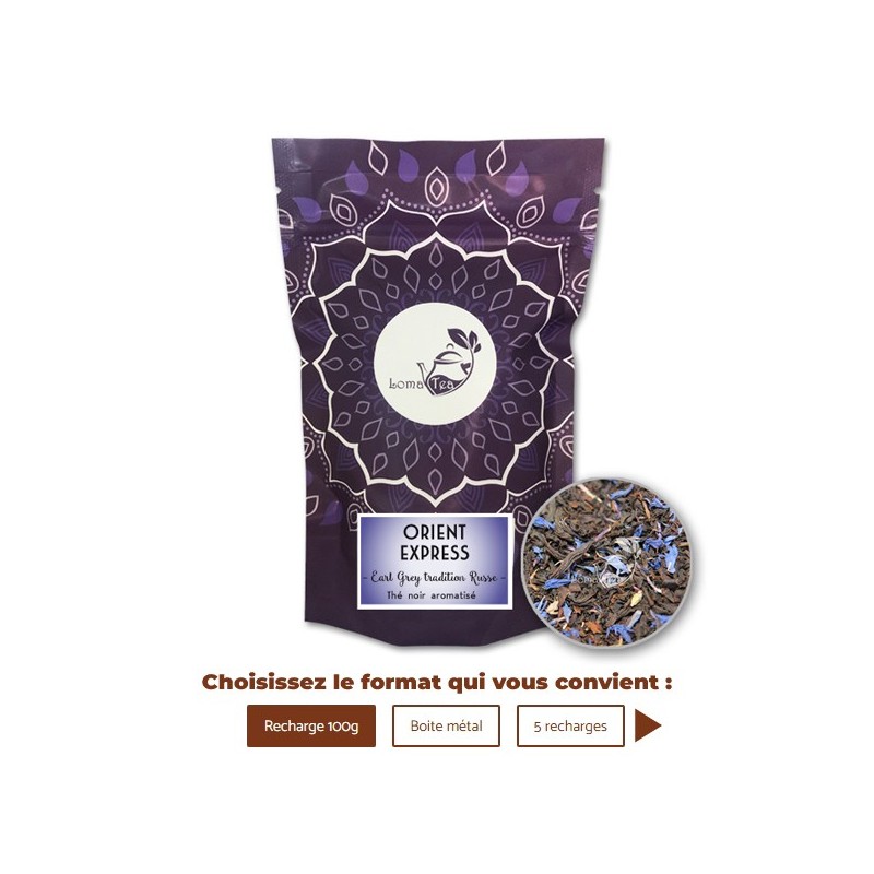 Thé noir ORIENT EXPRESS VRAC 100g - LOMATEA Thé noir ORIENT EXPRESS VRAC 100g - LOMATEA