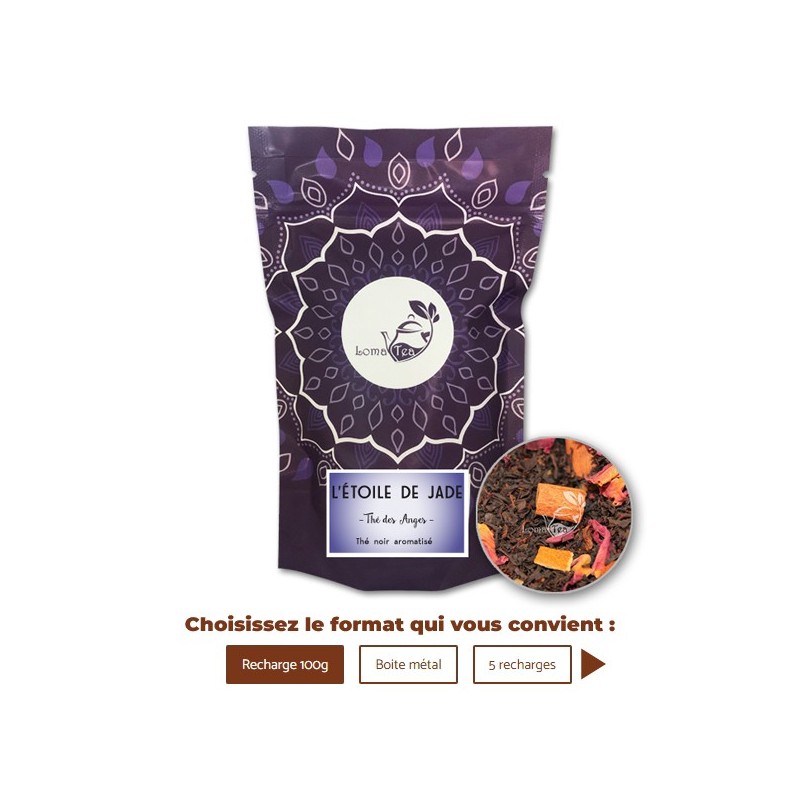 Thé noir L'ETOILE DE JADE VRAC 100g - LOMATEA Thé noir L'ETOILE DE JADE VRAC 100g - LOMATEA