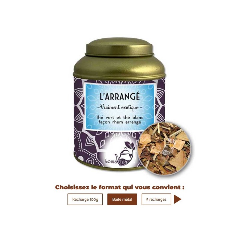 Thé vert L'ARRANGÉ VRAC 100g - LOMATEA