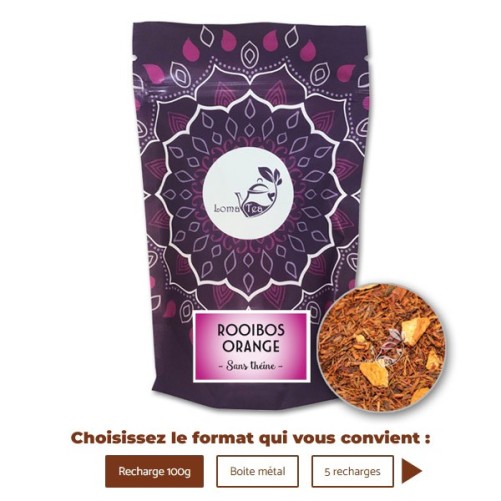 Rooibos VIOLETTE AGRUMES VRAC 100g - LOMATEA