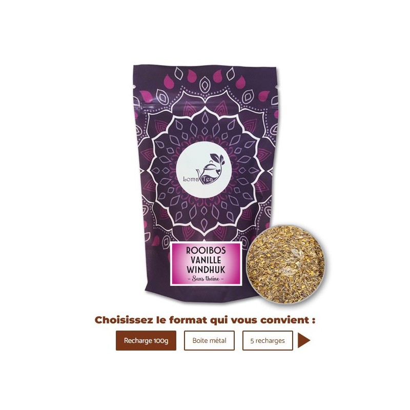 Rooibos Vanille WINDHUK VRAC 100g - LOMATEA