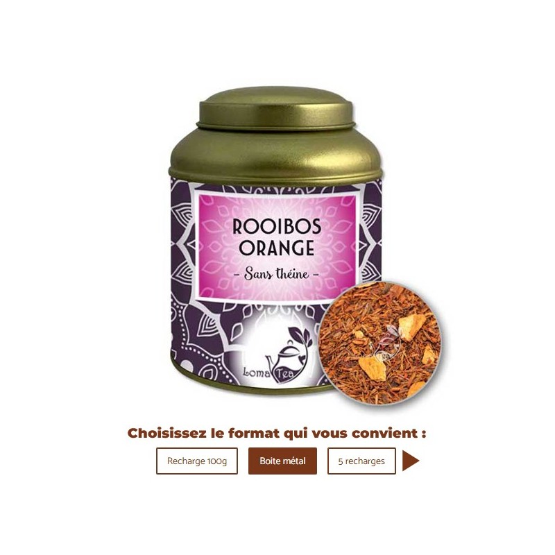 Rooibos ORANGE VRAC 100g - LOMATEA
