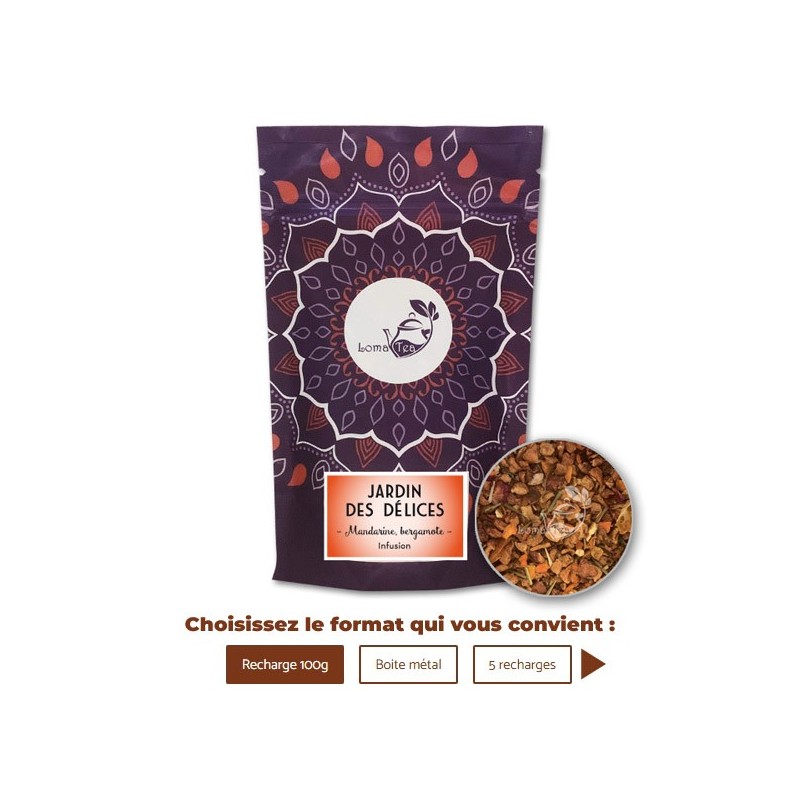 Infusion JARDIN DES DÉLICES VRAC 100g - LOMATEA Infusion JARDIN DES DÉLICES VRAC 100g - LOMATEA