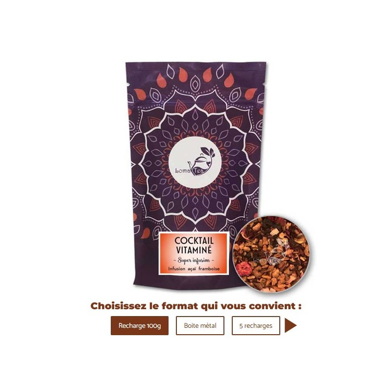 Infusion COCKTAIL VITAMINÉ VRAC 100g - LOMATEA