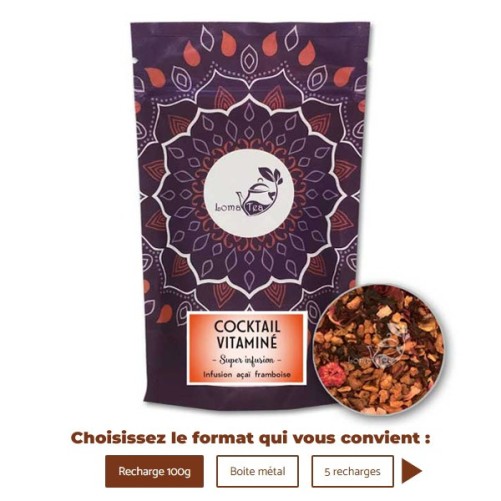 Infusion COCKTAIL VITAMINÉ VRAC 100g - LOMATEA