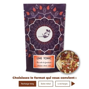 Infusion LIME TONIC VRAC 100g - LOMATEA