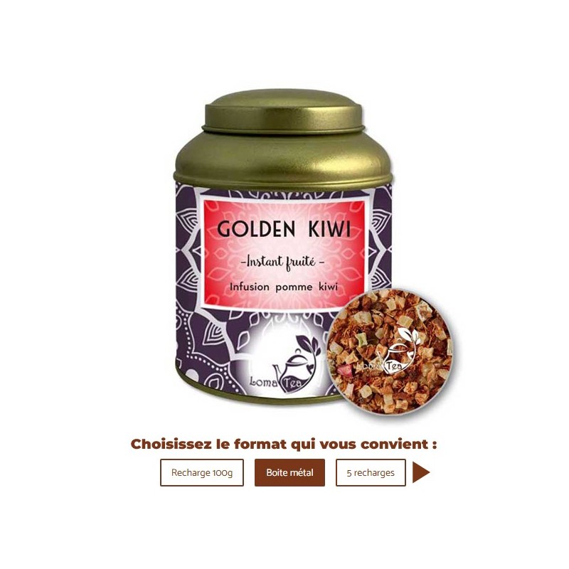 Infusion de fruits GOLDEN KIWI VRAC 100g - LOMATEA