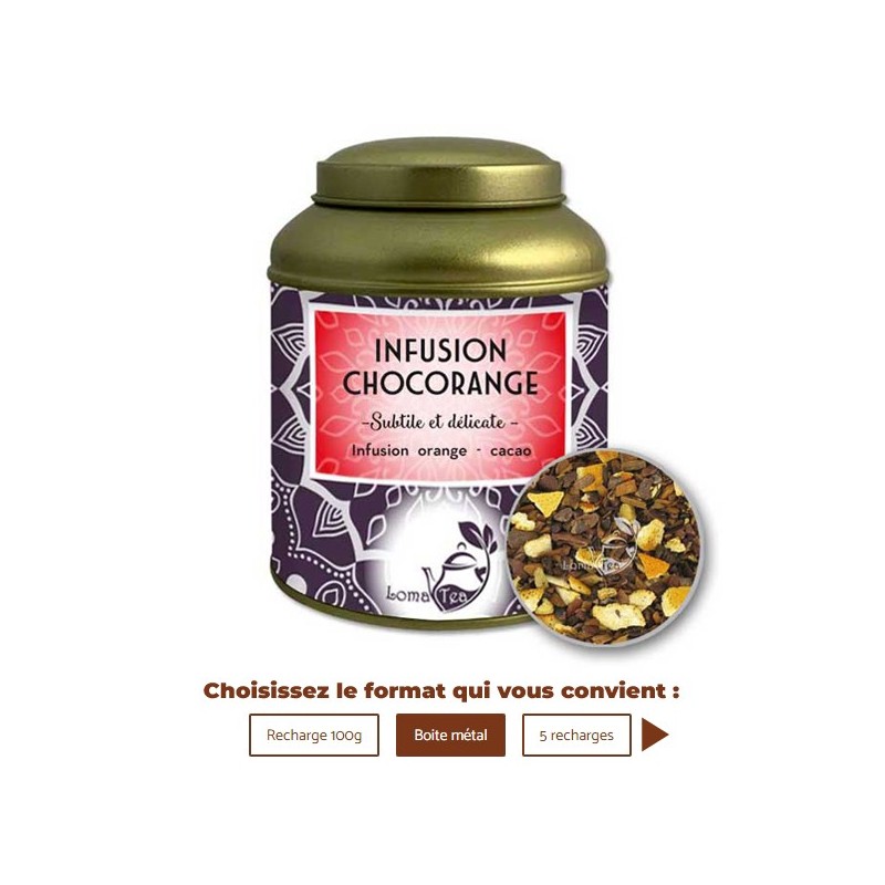 Infusion CHOCORANGE VRAC 100g - LOMATEA