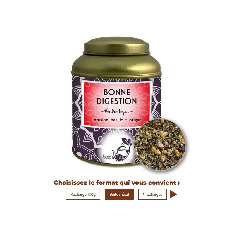 Infusion BONNE DIGESTION VRAC 100g - LOMATEA