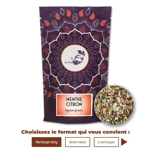 Infusion MENTHE CITRON LOMATEA VRAC 100g