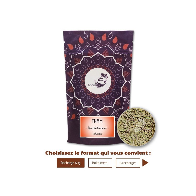 Infusion THYM VRAC 60g - LOMATEA Infusion THYM VRAC 60g - LOMATEA