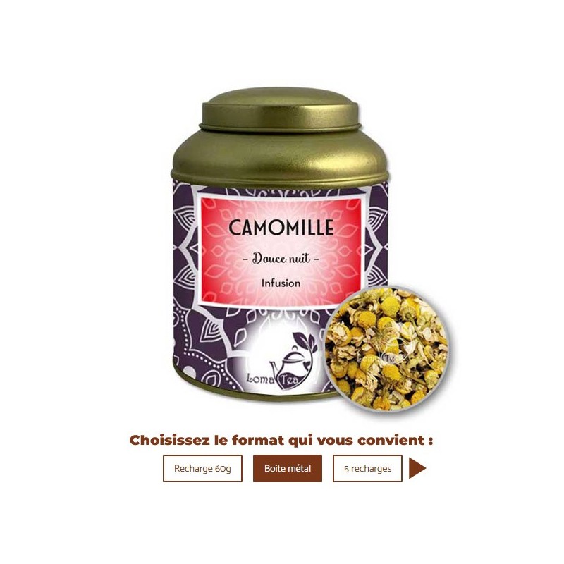 Infusion CAMOMILLE VRAC 60g - LOMATEA Infusion CAMOMILLE VRAC 60g - LOMATEA