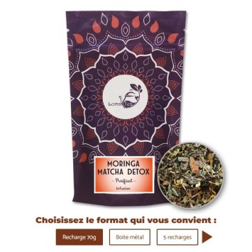 Infusion LOMATEA MORINGA MATCHA Détox vrac 70g