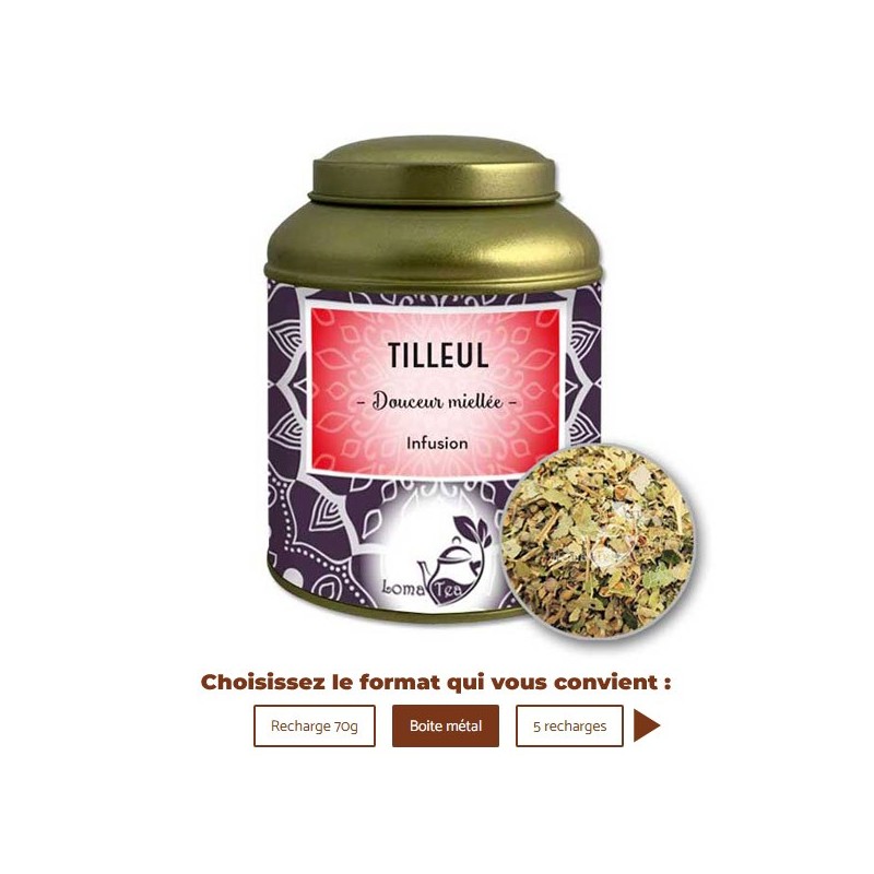 Infusion TILLEUL VRAC 70 g - LOMATEA Infusion TILLEUL VRAC 70 g - LOMATEA