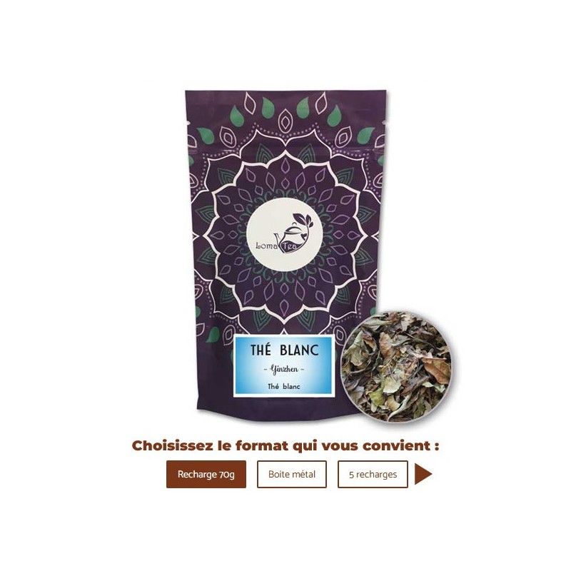 Thé Blanc Pai Mu Tan VRAC 70g - LOMATEA
