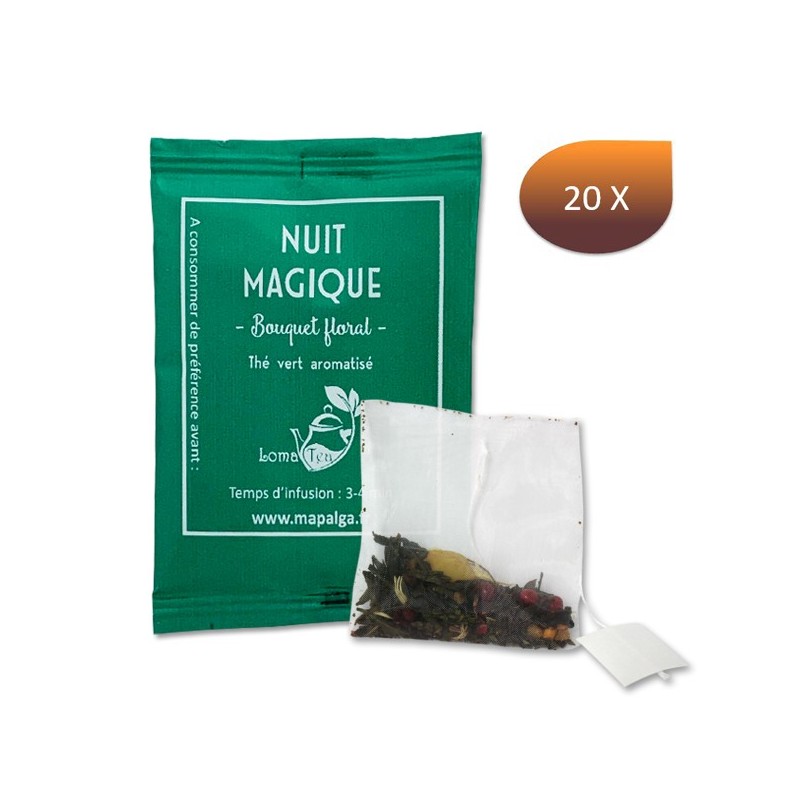 Thé vert NUIT MAGIQUE x 20 infusettes individuelles - LOMATEA