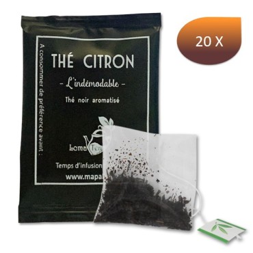 20 infusettes individuelles de thé noir CITRON - LOMATEA