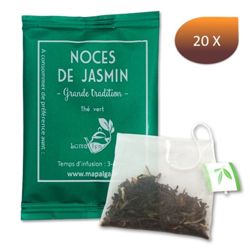Thé vert NOCES DE JASMIN x 20 infusettes individuelles - LOMATEA