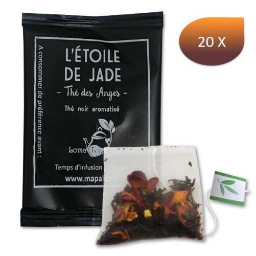 Lot de 20 infusettes individuelles thé noir L'ÉTOILE DE JADE LOMATEA