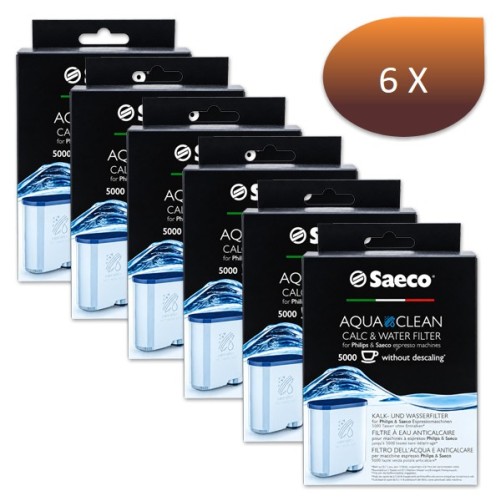 Lot de 6 x Cartouche filtrante Aquaclean CA6903/10 - 421946039401 / 421944050461 - SAECO PHILIPS